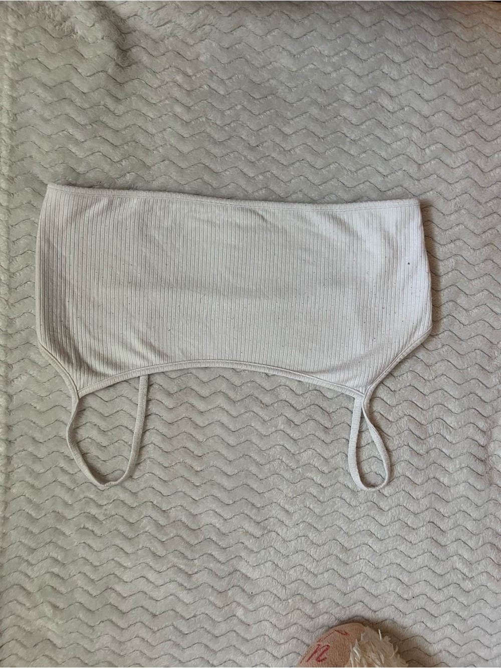 GARAGE White Ribbed Open Back Tank